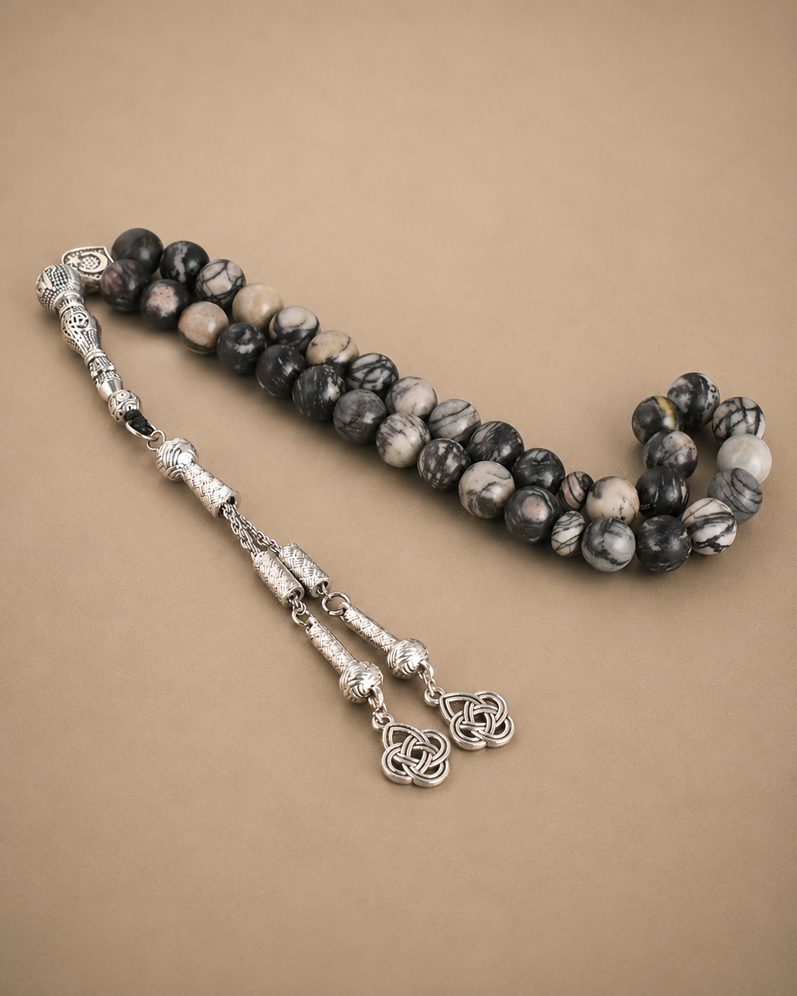 Black Network Stones Tasbih