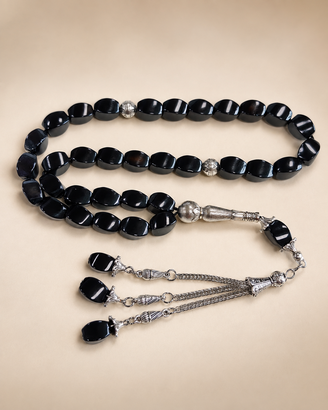 Natural Agate Wide Multi-Color Tasbih