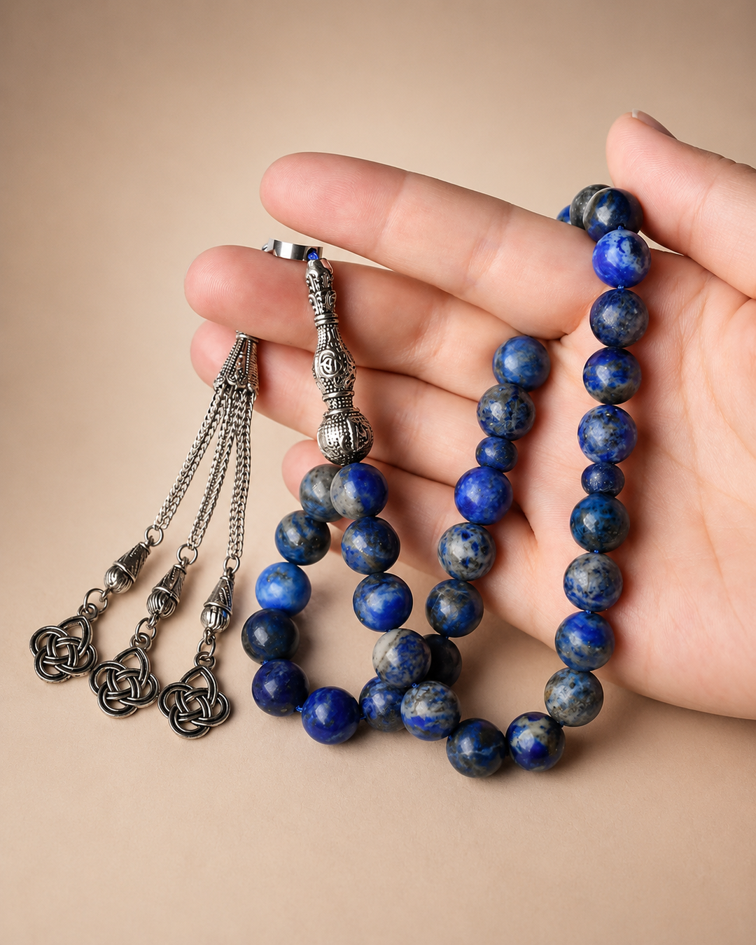 Natural Lapis Lazuli Stones Tasbih – 10mm | 33 Beads