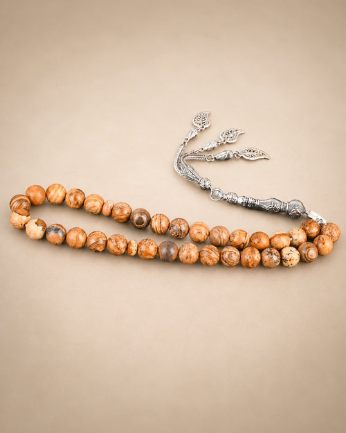 Khaki Jasper Stones Tasbih - 33 Beads