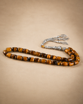 Natural Tiger Eye Tasbih – 33 Beads (Wide)