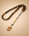Yellow Tiger Eye Tasbih – 10×14mm | 33 Beads