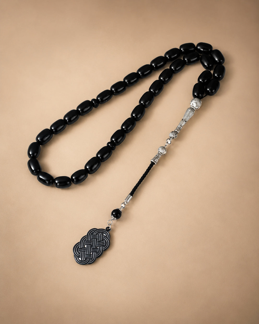 Black Onyx Tasbih – 10×14mm | 33 Beads