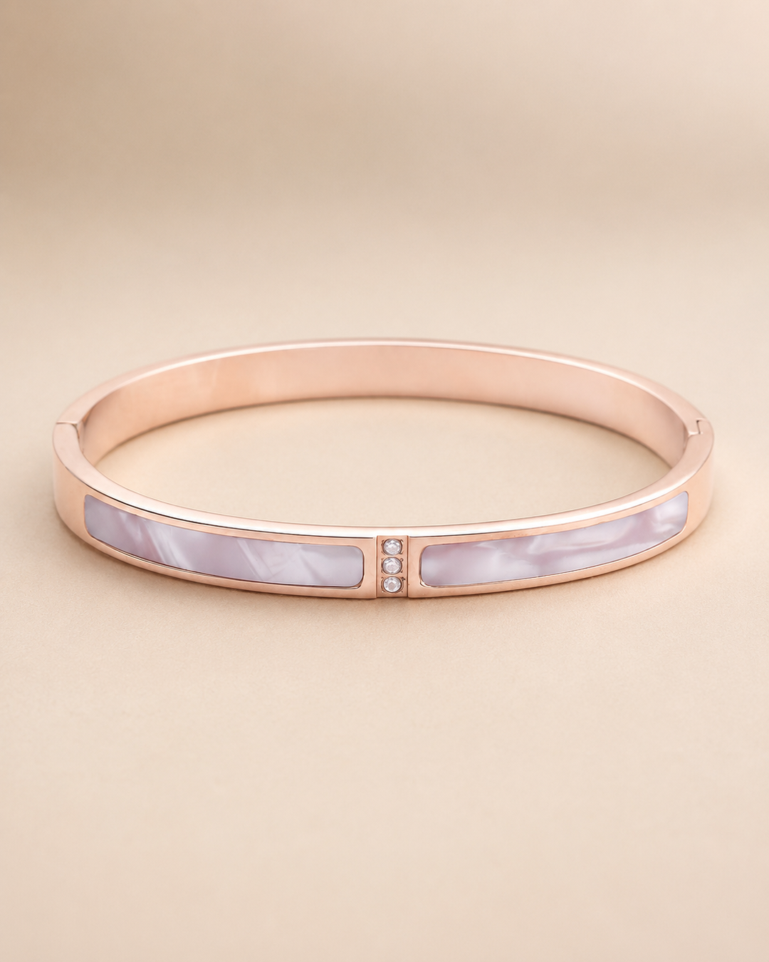 Luxury Titanium Steel & Natural Shell Bracelet